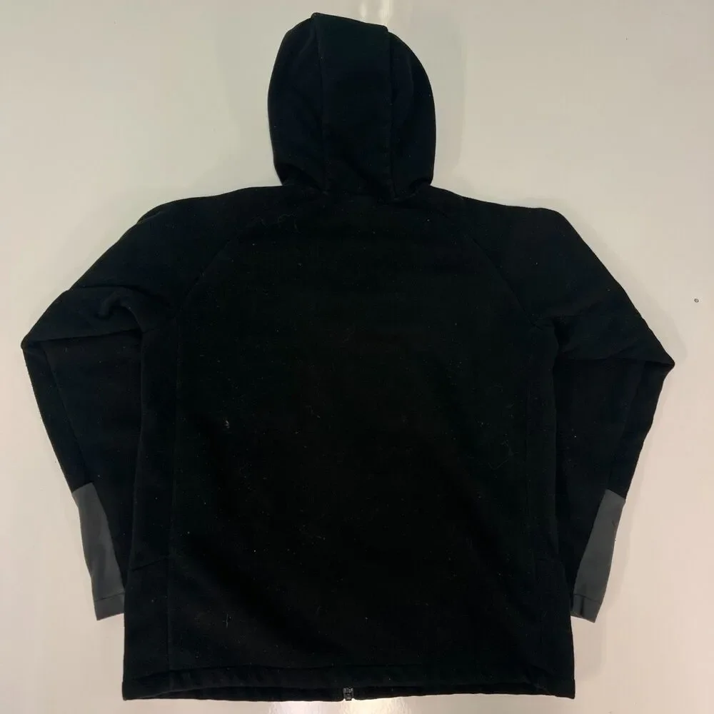 The North Face Jacket Boys XL 18-20 Black Gray Fleece Hooded Full Zip Lined